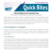 Artificial Intelligence and Transportation Data